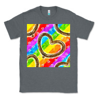 Charcoal Heather Pride lgbtq leopard heart balloons pattern Classic Tee - BundleAndBundleShop