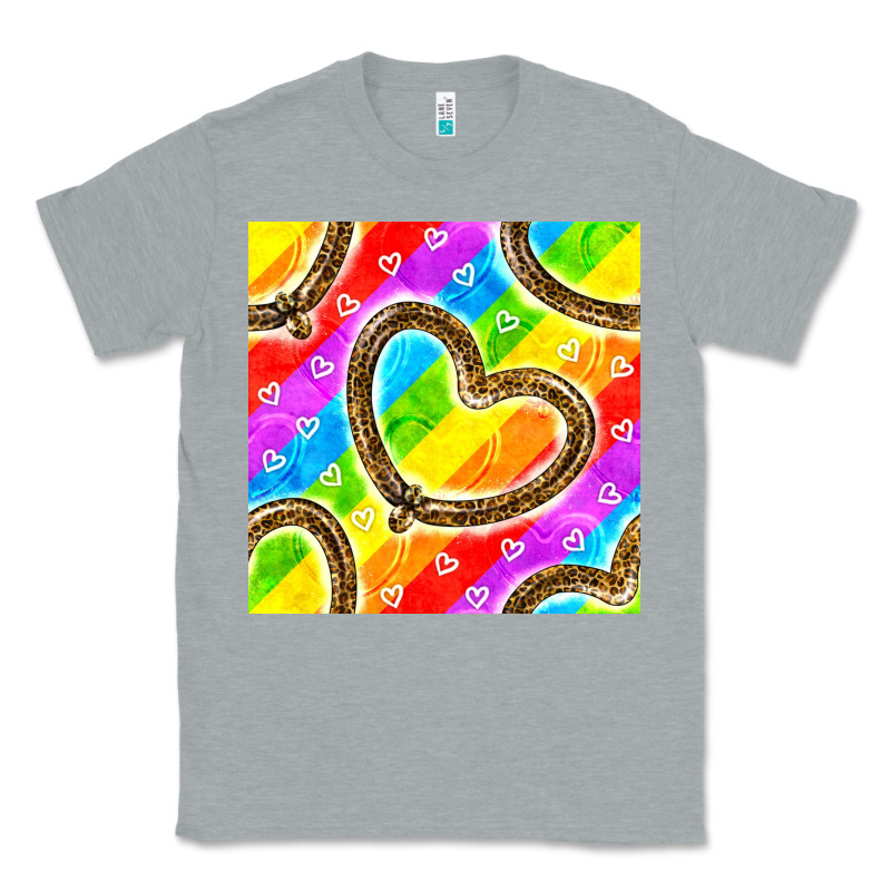 Pride Lgbtq Leopard Heart Balloons Pattern Classic Tee by BundleAndBundleShop | Teevron