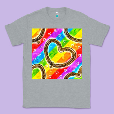 Pride Lgbtq Leopard Heart Balloons Pattern Classic Tee Designed By Bundleandbundleshop