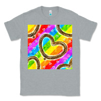 Heather Grey Pride lgbtq leopard heart balloons pattern Classic Tee - BundleAndBundleShop