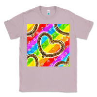 Lilac Pride lgbtq leopard heart balloons pattern Classic Tee - BundleAndBundleShop