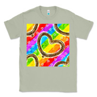 Matcha Pride lgbtq leopard heart balloons pattern Classic Tee - BundleAndBundleShop