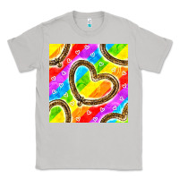 Moon Dust Pride lgbtq leopard heart balloons pattern Classic Tee - BundleAndBundleShop