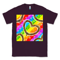 Plum Pride lgbtq leopard heart balloons pattern Classic Tee - BundleAndBundleShop