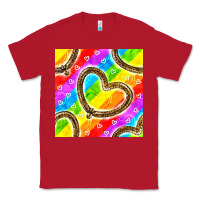 Red Pride lgbtq leopard heart balloons pattern Classic Tee - BundleAndBundleShop