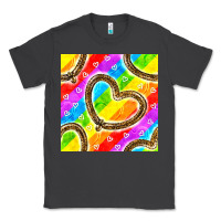 Smoke Pride lgbtq leopard heart balloons pattern Classic Tee - BundleAndBundleShop