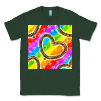 Sports Green Pride lgbtq leopard heart balloons pattern Classic Tee - BundleAndBundleShop