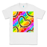 White Pride lgbtq leopard heart balloons pattern Classic Tee - BundleAndBundleShop