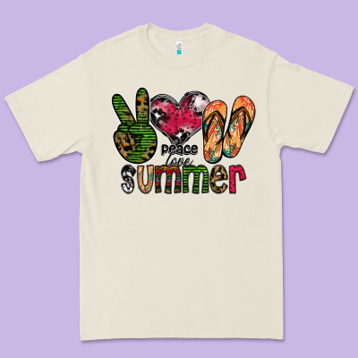 Peace Love Summer Premium Tee Designed By Cowhidedigitalart