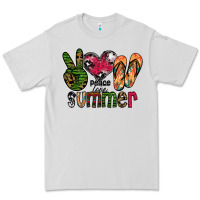 Dove Grey peace love summer Premium Tee - CowhideDigitalArt