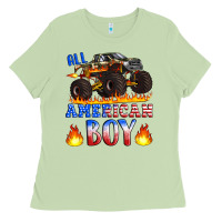 All American Boy Monster Truck Ladies Tee | Teevron