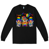 Black lgbtq gnome Long Sleeve Tee - BarkalooDesign