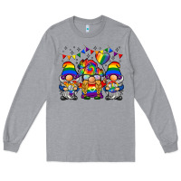 Heather Grey lgbtq gnome Long Sleeve Tee - BarkalooDesign