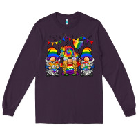 Plum lgbtq gnome Long Sleeve Tee - BarkalooDesign