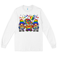White lgbtq gnome Long Sleeve Tee - BarkalooDesign