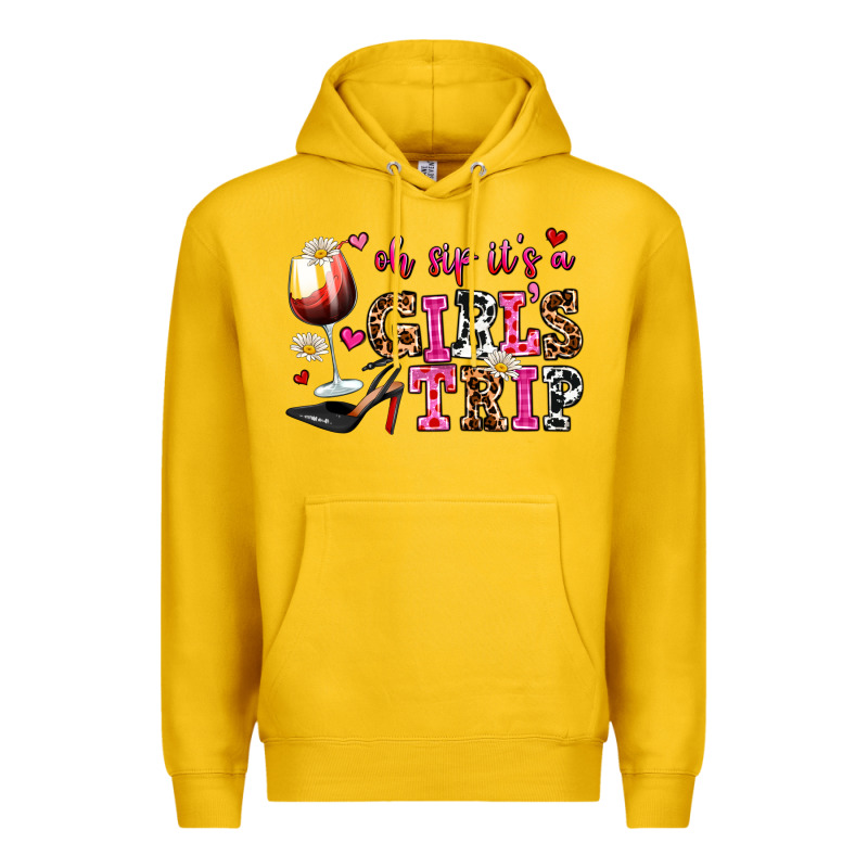 Oh Sip Its A Girls Trip Premium Hoodie by AdoDesignShop | Teevron