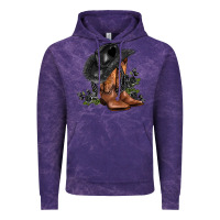 Cloud Purple black cowgirl  and roses Vintage Hoodie - AdoDesignShop