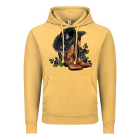 Vintage Mustard black cowgirl  and roses Vintage Hoodie - AdoDesignShop