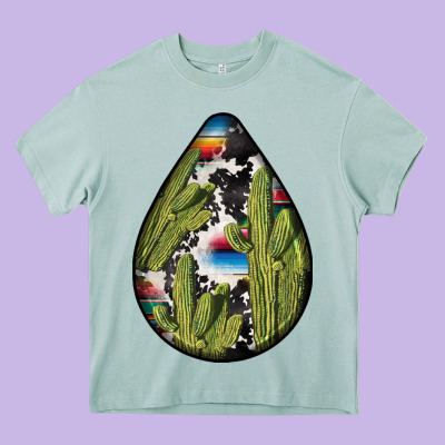 Mexican Teardrop  3 Heavy Core Tee Designed By Bundleandbundleshop