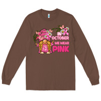 Chestnut in october we wear pink gnome Long Sleeve Tee - BarkalooDesign