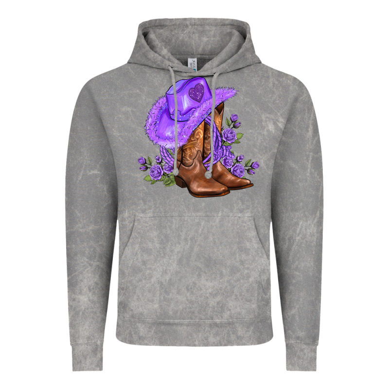 Purple Cowgirl  And Roses Vintage Hoodie by AdoDesignShop | Teevron