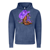 Vintage Denim purple cowgirl  and roses Vintage Hoodie - AdoDesignShop