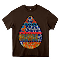Chocolate Brown african fabric pattern teardrop earrings 4 Heavy Core Tee - BundleAndBundleShop