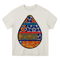 Cream african fabric pattern teardrop earrings 4 Heavy Core Tee - BundleAndBundleShop