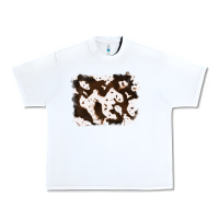 White cowhide Urban Heavy Tee - RanaPortraitStore