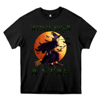 Black witch upon a star Heavy Core Tee - BundleAndBundleShop