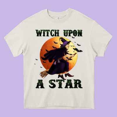Witch Upon A Star Heavy Core Tee Designed By Bundleandbundleshop