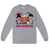 Heather Grey hair whisperers Long Sleeve Tee - BarkalooDesign