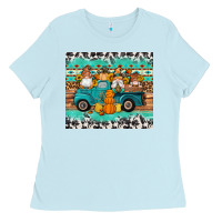 Baby Blue western fall truck gnomes tumbler Ladies Tee - Artiststas