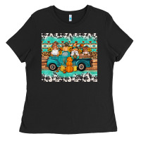 Black western fall truck gnomes tumbler Ladies Tee - Artiststas