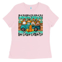 Bubblegum Pink western fall truck gnomes tumbler Ladies Tee - Artiststas