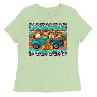 Western Fall Truck Gnomes Tumbler Ladies Tee | Teevron