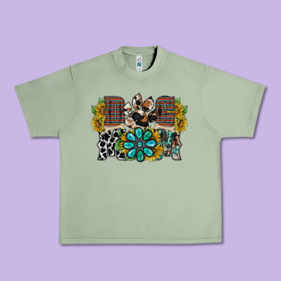 Dog Mom Western Urban Heavy Tee Designed By Racoondesign