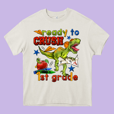 Ready To Crush 1st Grade Heavy Core Tee Designed By Bundleandbundleshop