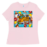 Bubblegum Pink a little dirt never hurt tumbler Ladies Tee - Artiststas