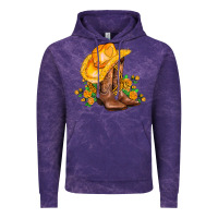 Cloud Purple yellow  cowgirl and roses Vintage Hoodie - AdoDesignShop