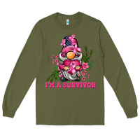 Army Green i'm a survivor gnome Long Sleeve Tee - BarkalooDesign