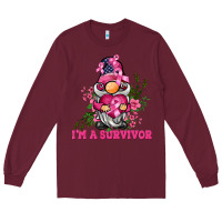 Burgundy i'm a survivor gnome Long Sleeve Tee - BarkalooDesign
