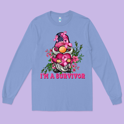 I'm A Survivor Gnome Long Sleeve Tee Designed By Barkaloodesign