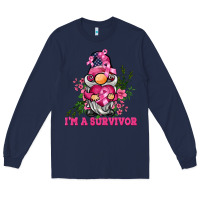Navy i'm a survivor gnome Long Sleeve Tee - BarkalooDesign