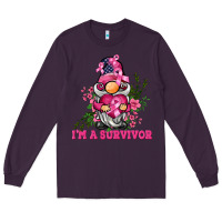 Plum i'm a survivor gnome Long Sleeve Tee - BarkalooDesign