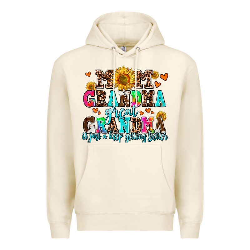 Mom Grandma Great Grandma Its Just A Keep Getting Premium Hoodie by AdoDesignShop | Teevron