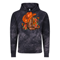 Cloud Black orange  cowgirl  and roses Vintage Hoodie - AdoDesignShop