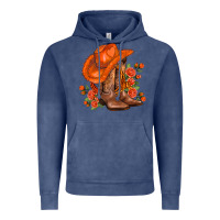 Vintage Denim orange  cowgirl  and roses Vintage Hoodie - AdoDesignShop