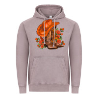 Orange  Cowgirl  And Roses Vintage Hoodie | Teevron