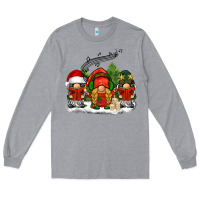 Heather Grey Christmas choir gnomes Long Sleeve Tee - BarkalooDesign